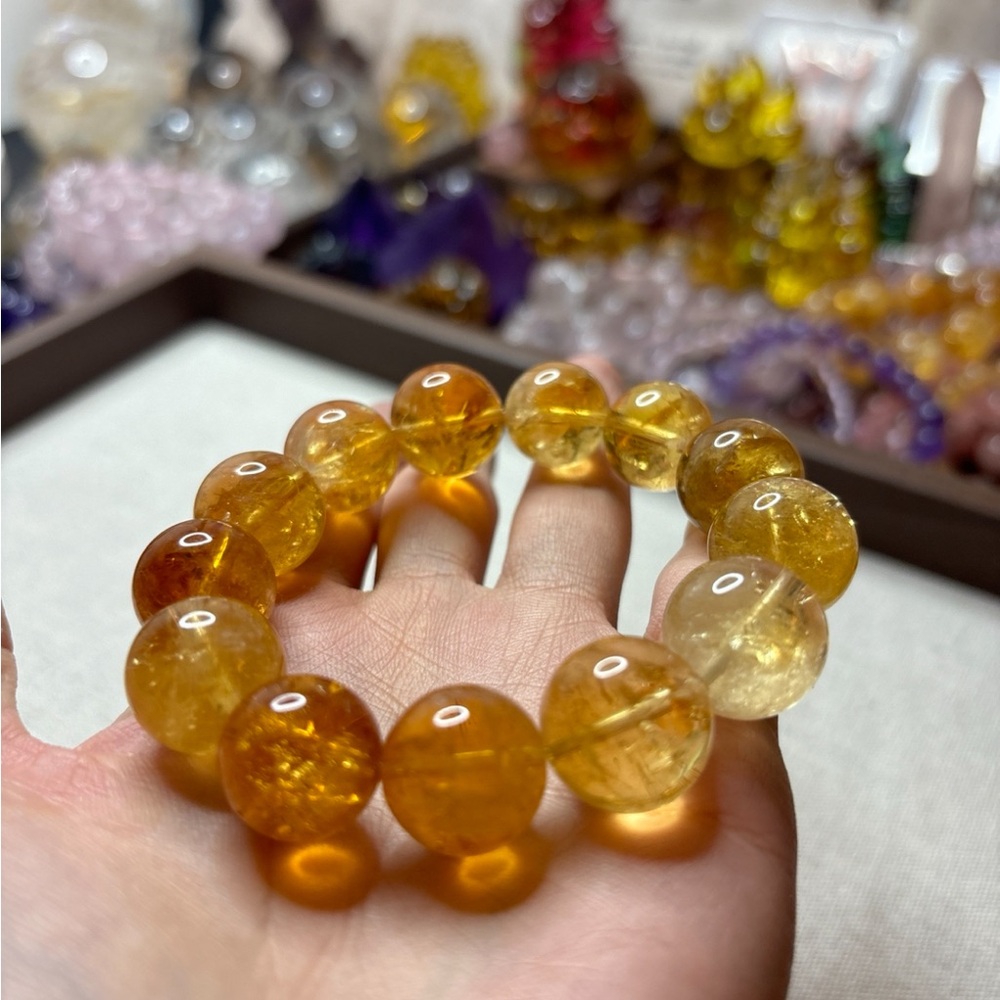 Citrine Crystal Bracelet 15mm